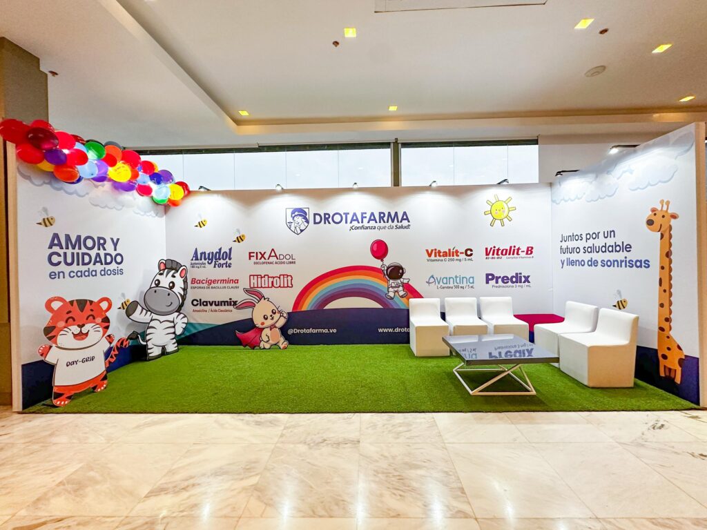 Stand de Drotafarma en las XXVII Jornadas Orientales de Pediatría y Puericultura 2025 en Puerto Ordaz.